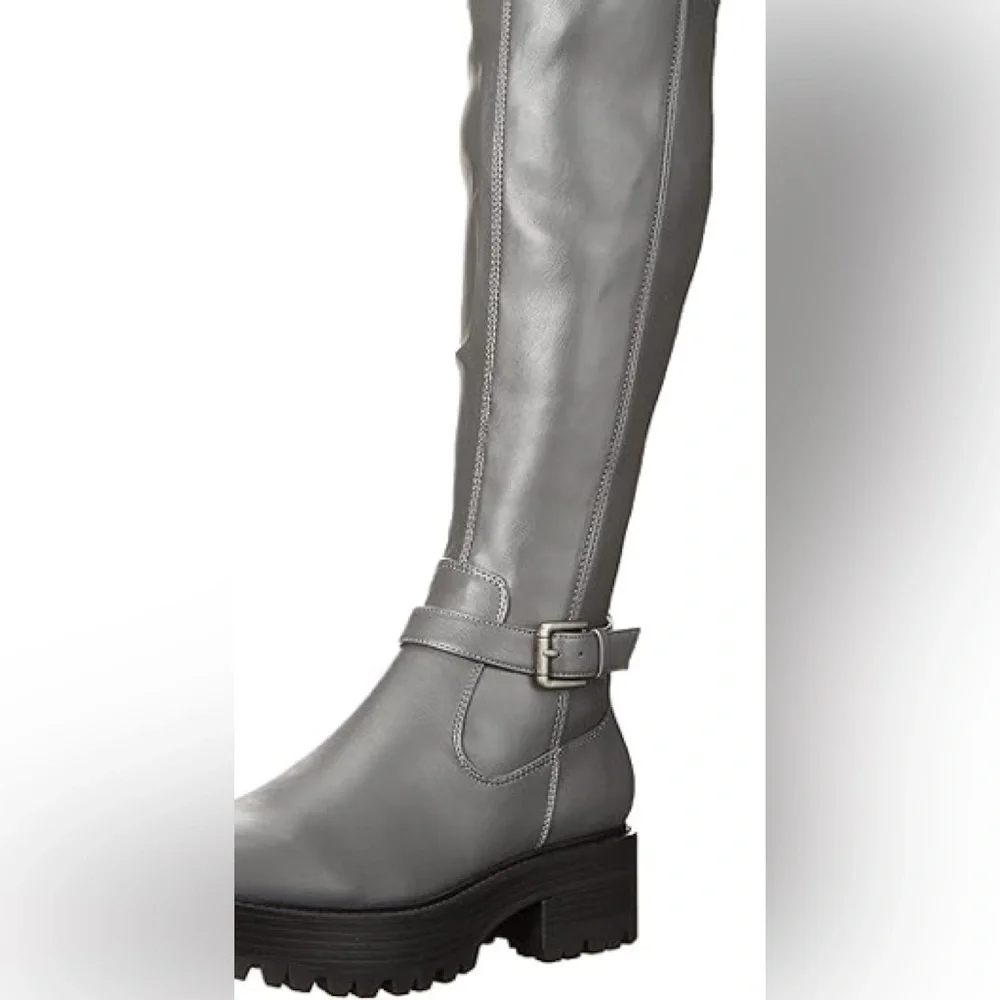 GUESS Women's Gray Frazer Over-The-Knee Boot 7M